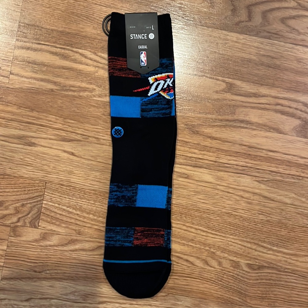 Stance OKC basketball socks playoffs Large NWT